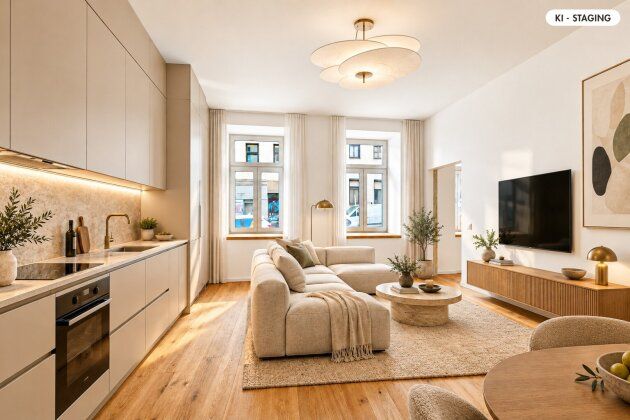 Unter 200.000 Euro in den sanierten Altbau: 2 Zimmer mit Kellerabteil