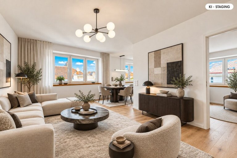 Dachgeschoß auf einer Ebene: 3 Zimmer, 61 m², ganz oben ohne Stiegen