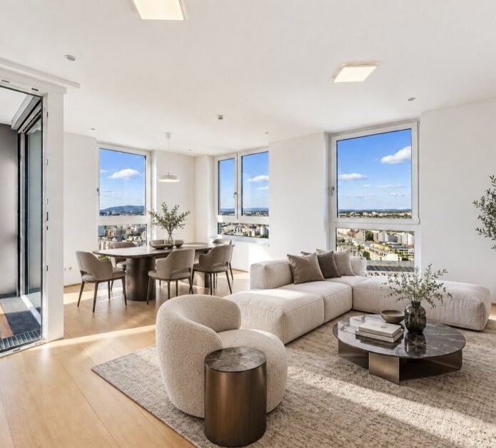 Über den Dächern Wiens: Sky Living mit Rooftop-Pool, International School und U1 vor der Tür